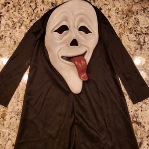 Ghostface Vintage Scream Halloween Tongue Mask Scary Movie Wassup